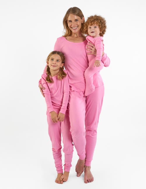 Leveret Cotton Solid Matching Family Pajamas In Neutral