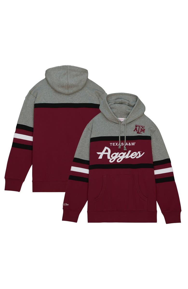 Mitchell & Ness Men's Mitchell & Ness Crimson Texas A&M Aggies Head Coach Pullover Hoodie, Main, color, Crimson