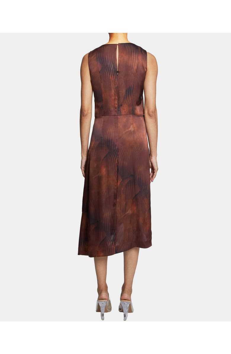 Santorelli MADDY Multi-Panel Asymmetric Dress in Abstract Printed Silk Blend, Alternate, color,