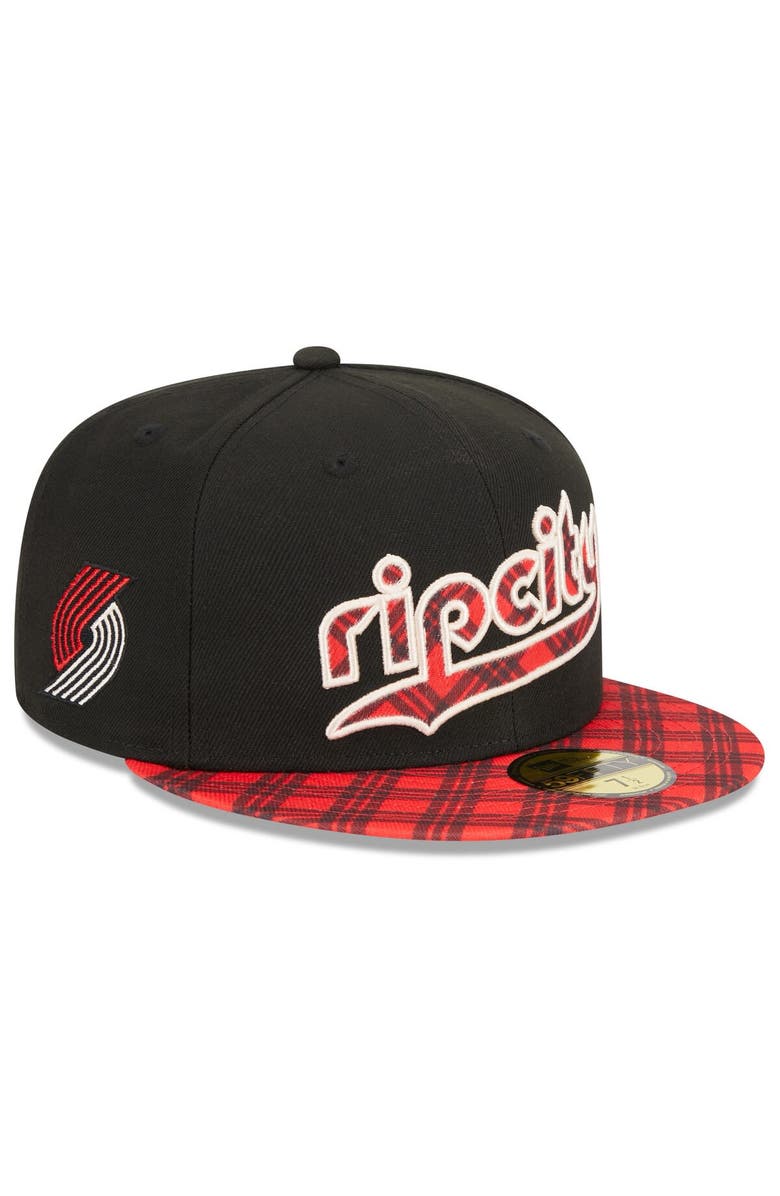 New Era Men's New Era  Black Portland Trail Blazers 2023/24 City Edition 59FIFTY Fitted Hat, Main, color, 