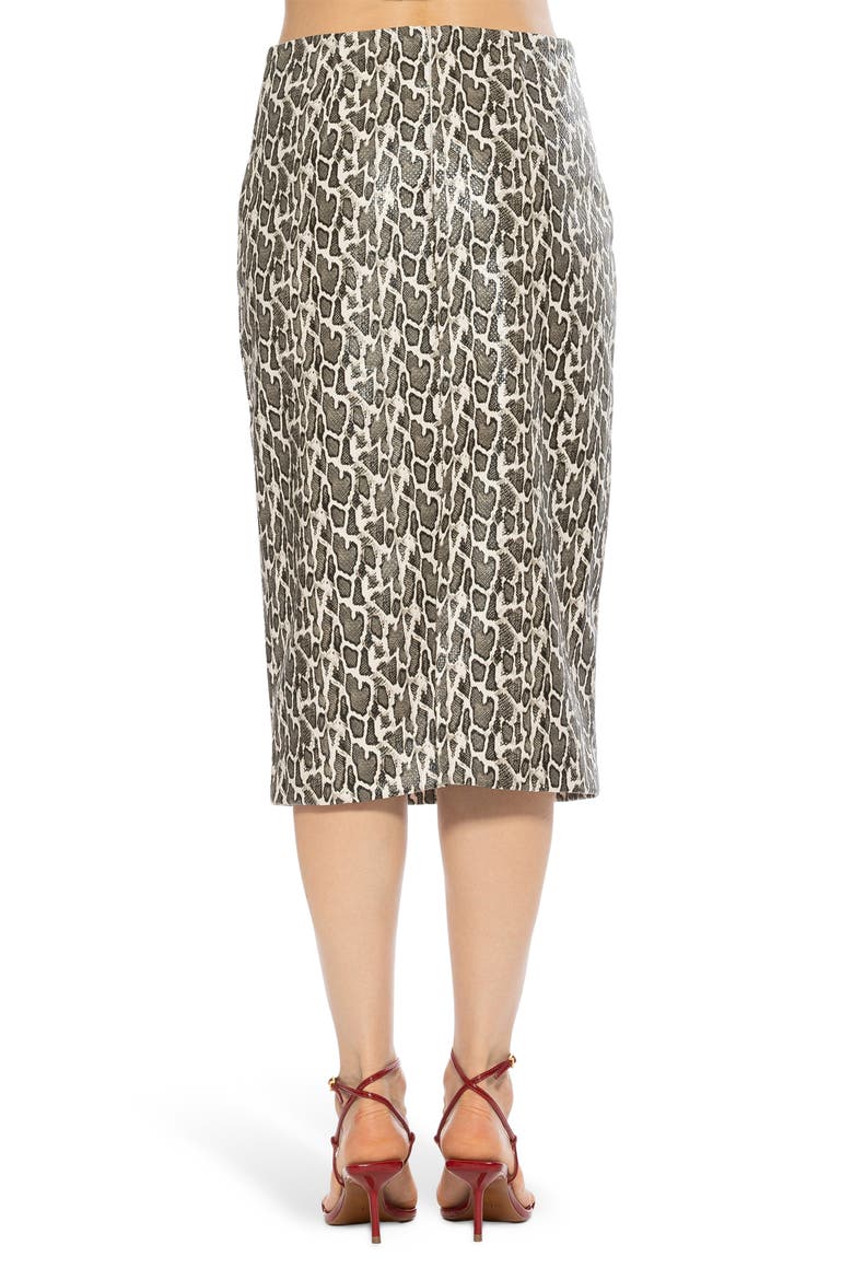 AUREN CLASSIC PENCIL SKIRT, Alternate, color, BLACK WHITE SNAKE