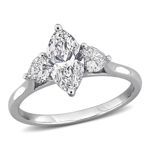 Lab Grown Diamond 3 Stone Ring 14k