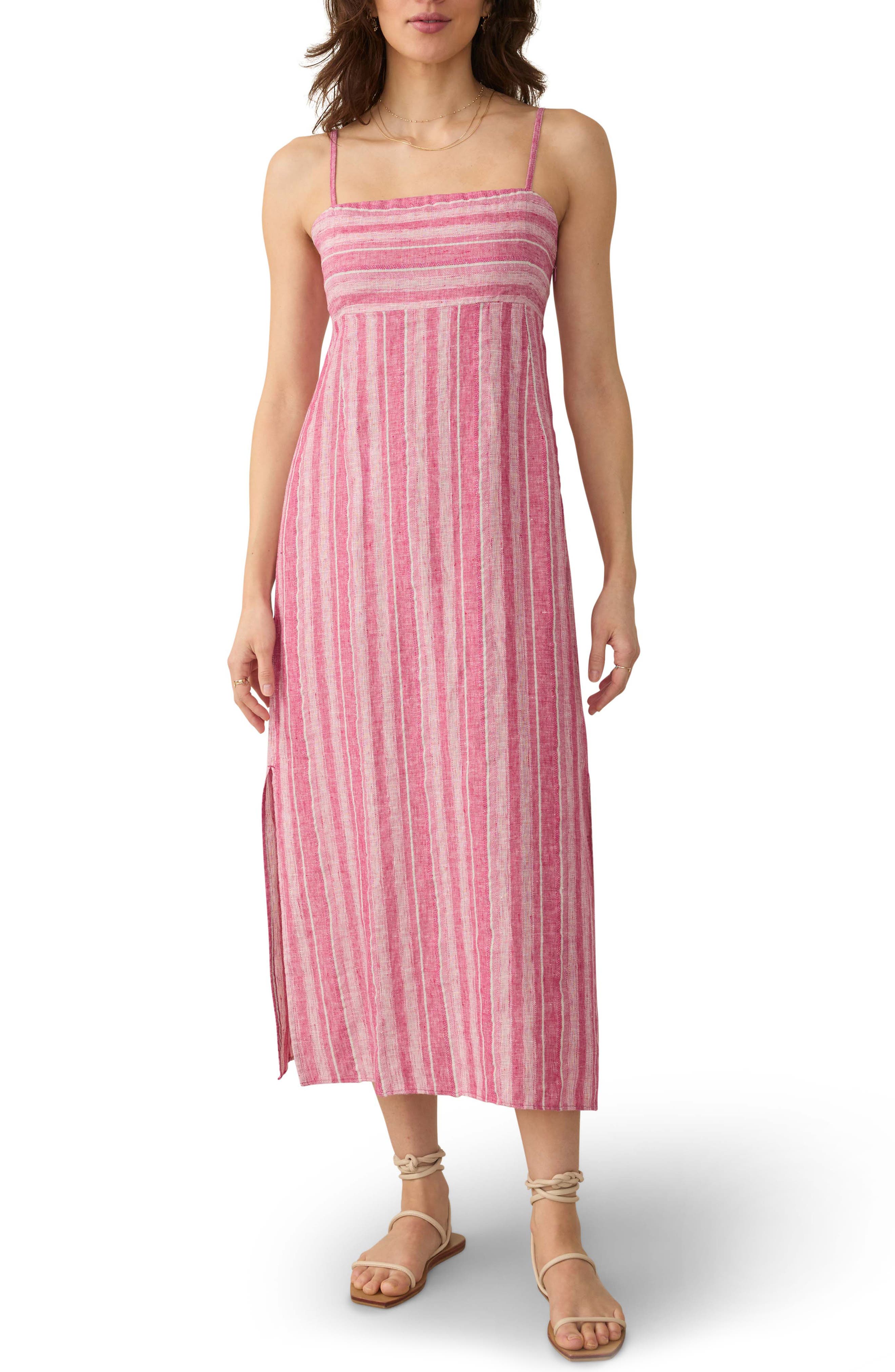 Faherty Sienna Stripe Linen Blend Sundress