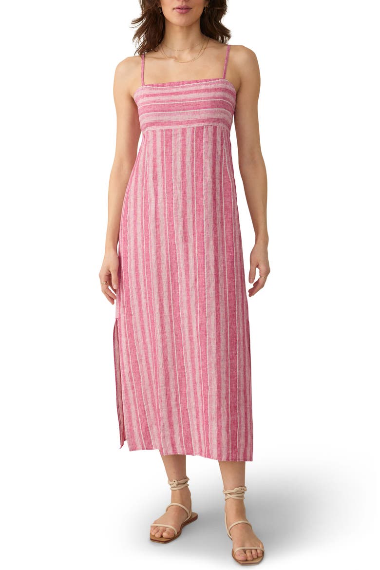 Sienna Stripe Linen Blend Sundress, Main, color, GRANITA STRIPE