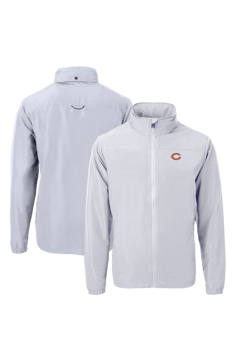 Cutter & Buck Men's Cutter & Buck  Gray Chicago Bears  Charter Eco Recycled Full-Zip Jacket, Main, color, 