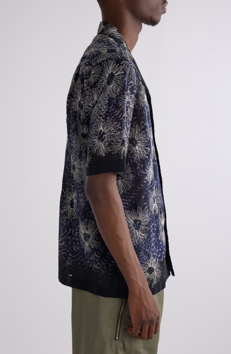 Dries Van Noten Carltone Floral Embroidered Camp Shirt, Alternate, color, 
