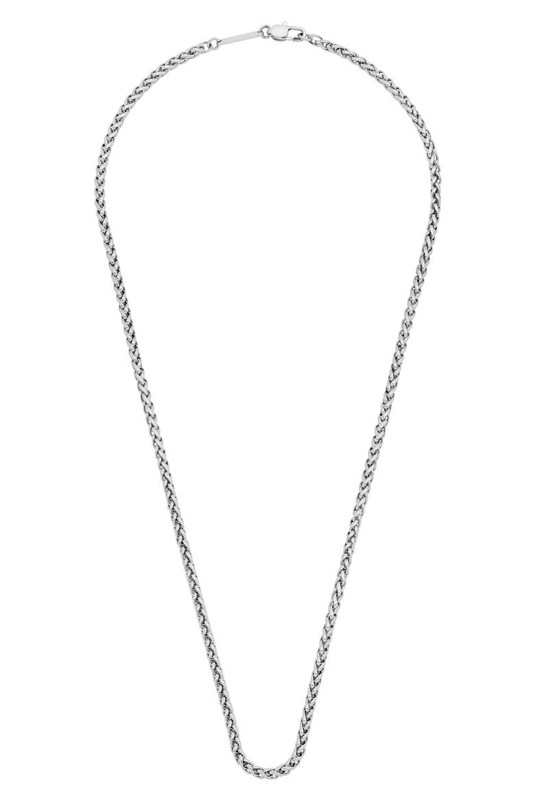 Men's Spiga Chain Necklace, Alternate, color, SILVER