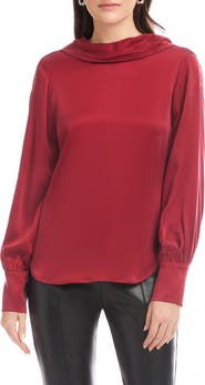 FIFTEEN TWENTY Camille Cowl Back Satin Top