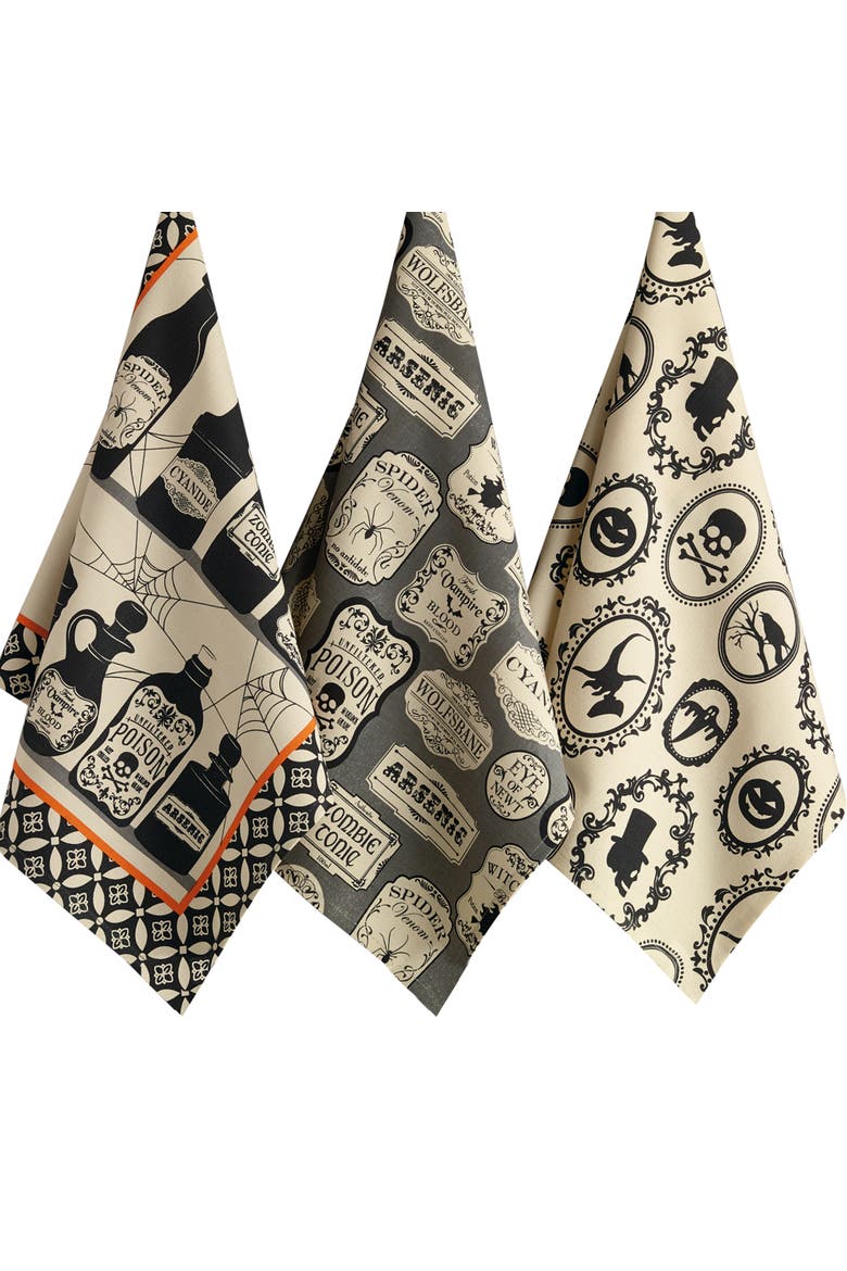 Asst Hocus Pocus Printed Dishtowel Set/3, Main, color, Hocus Pocus