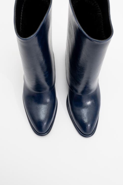 Prologue Shoes Ellas Chunky Heel Boot In Blue