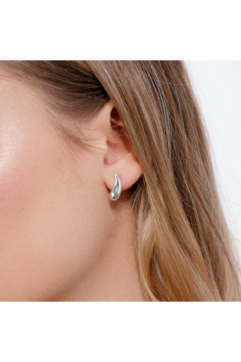 Droplet Studs, Alternate, color, Sterling Silver