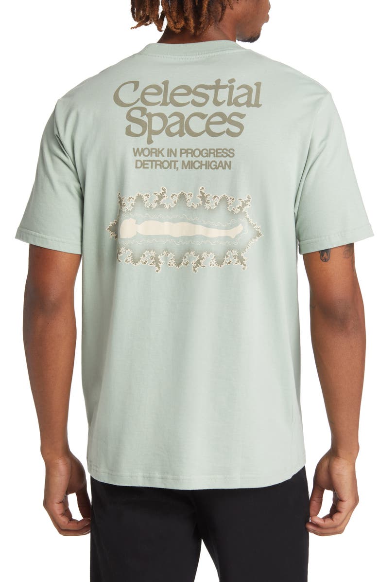 Carhartt Work In Progress Spaces Organic Cotton Graphic Tee, Alternate, color, Misty Sage