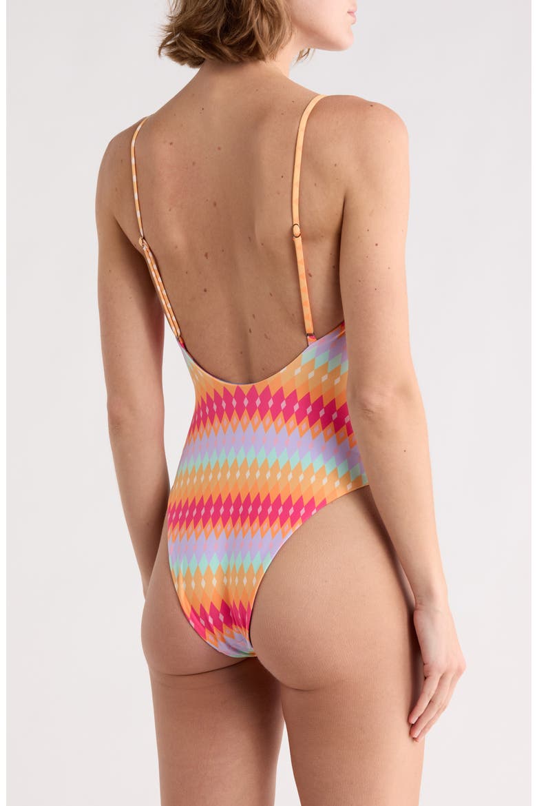 Luster One Piece Swimsuit, Alternate, color, PINK