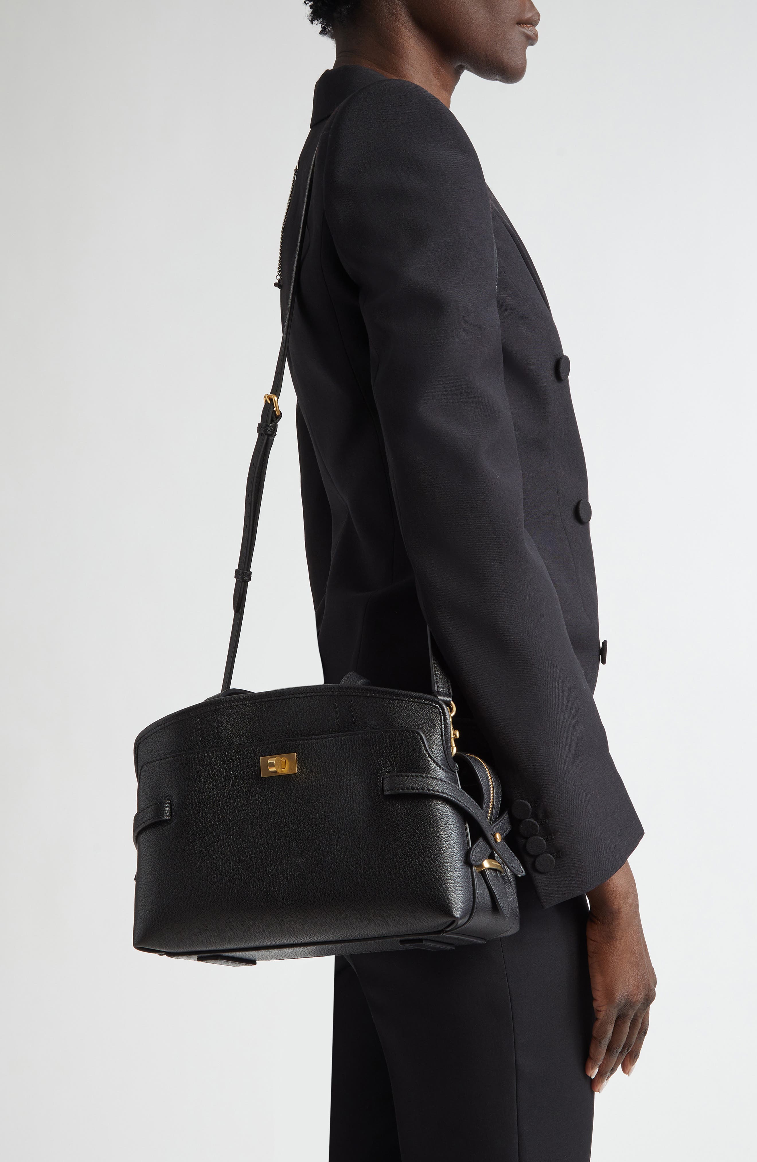 Anya Hindmarch Small Wilson Leather Top Handle Bag, Alternate, color, 