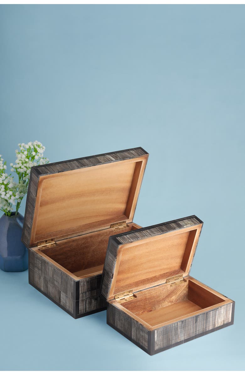 GAURI KOHLI Bermuda Decorative Boxes, Set of 2, Alternate, color, 