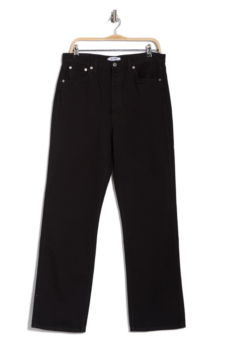 '90s High Waist Loose Jeans, Main, color, BLACK