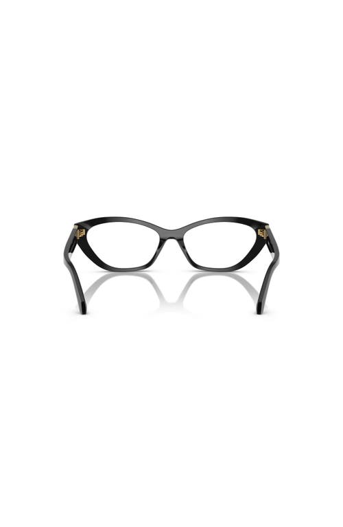 Versace 53mm Cat Eye Optical Glasses In Black