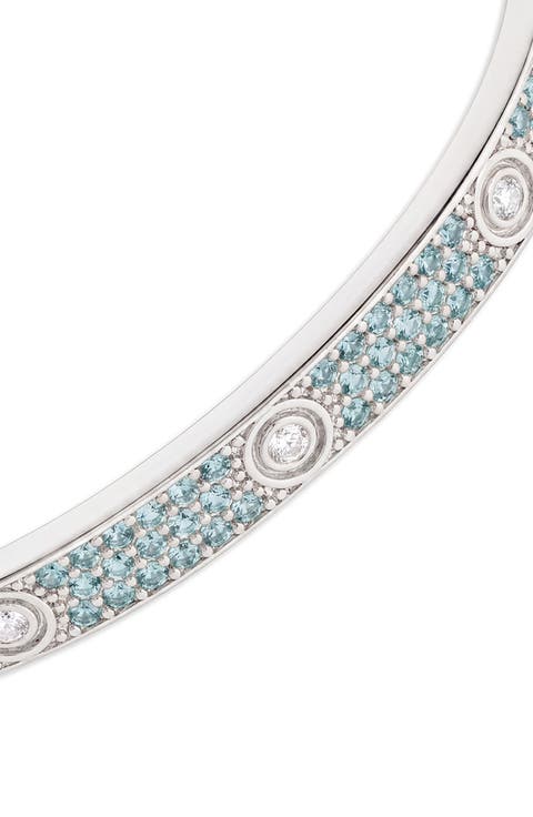 Lumire Aquamarine Cubic Zirconia Bangle