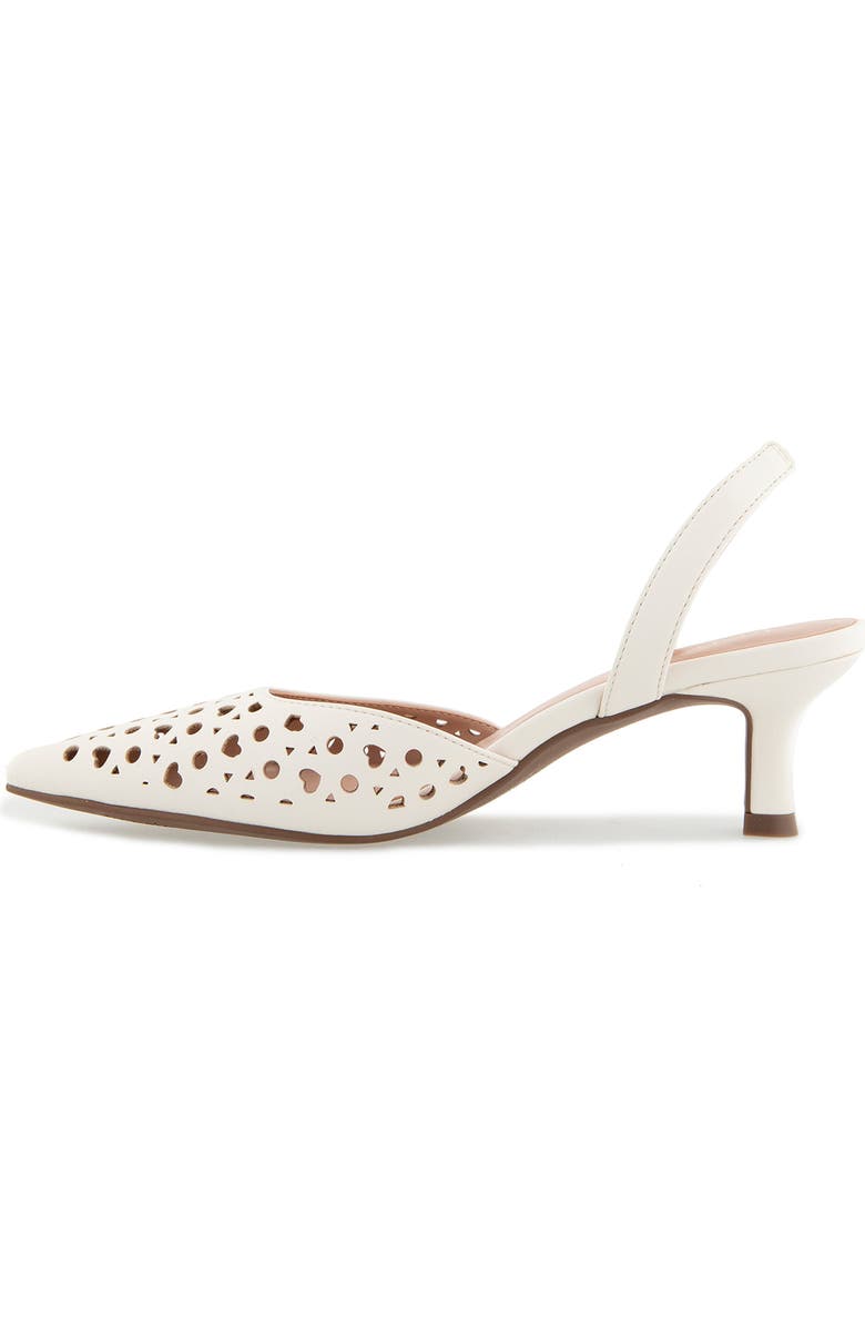 Kensie Ocean Cutout Slingback Pump, Alternate, color, White
