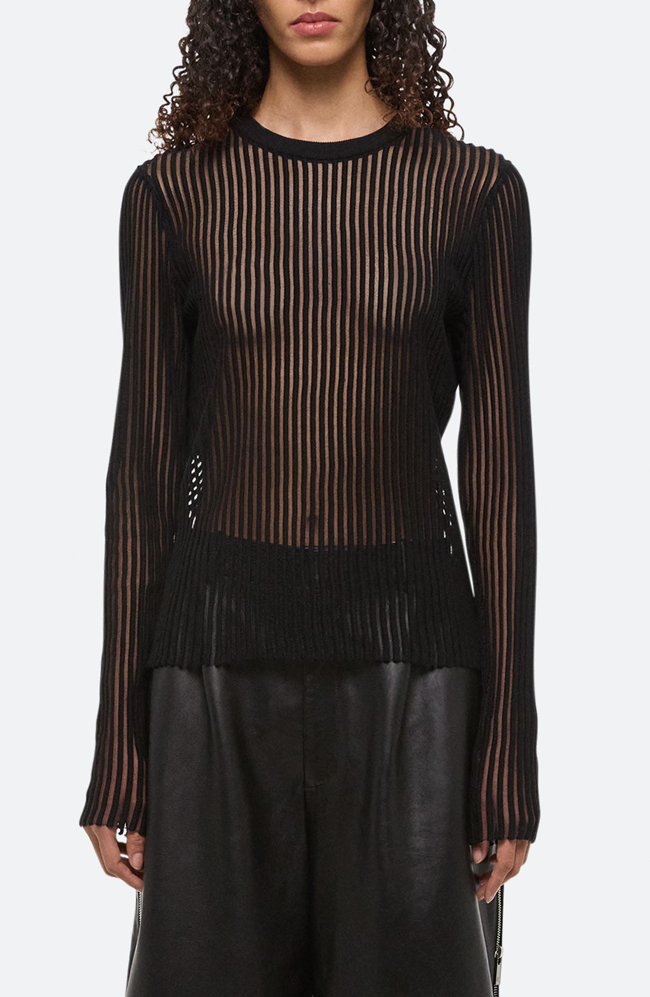 Sheer Stripe Sweater