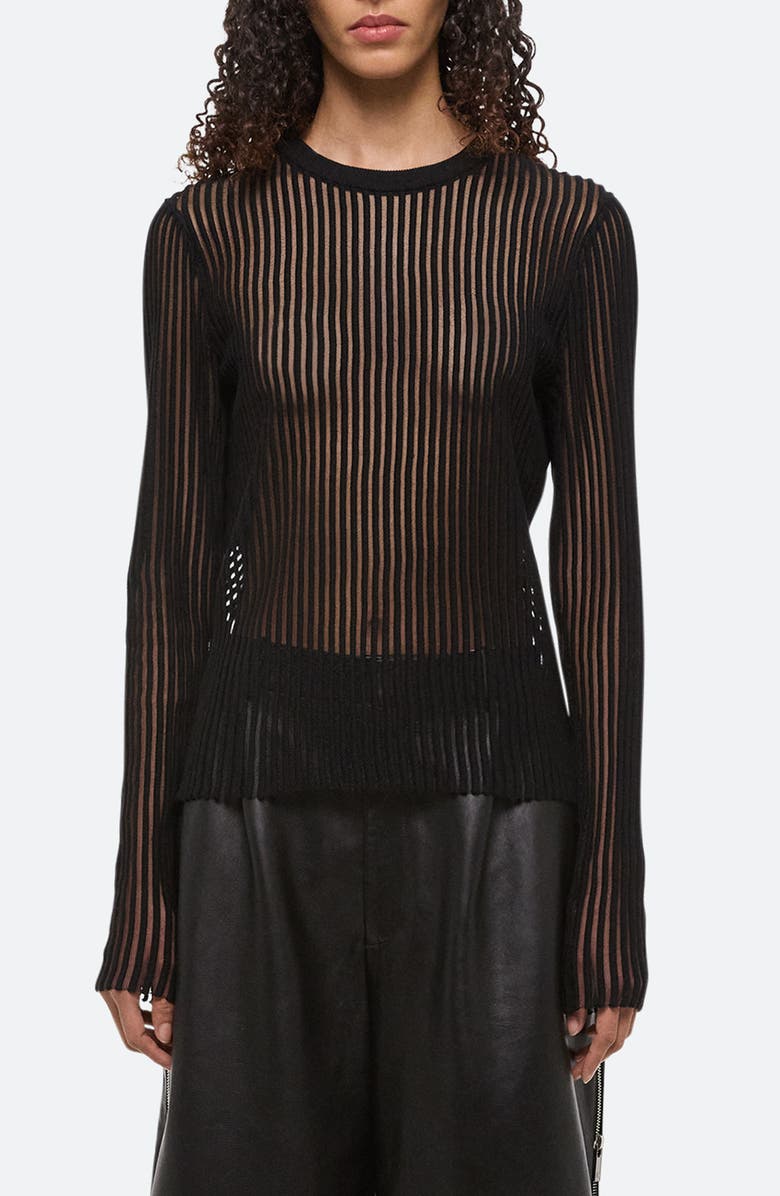 Helmut Lang Sheer Stripe Sweater, Main, color, 