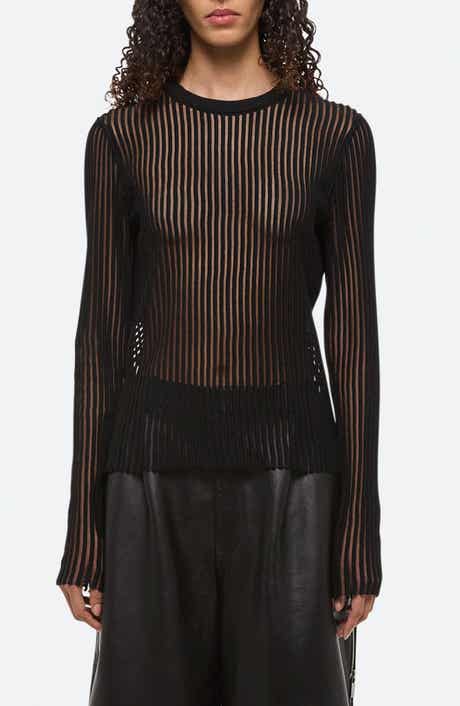 Sheer Stripe Sweater