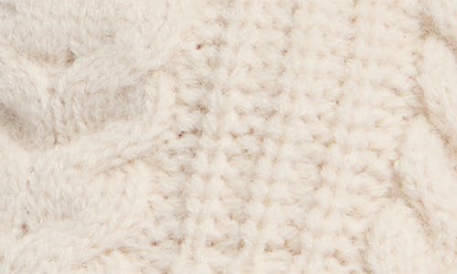 Nine West Slouchy Cable Knit Newsboy Cap In White