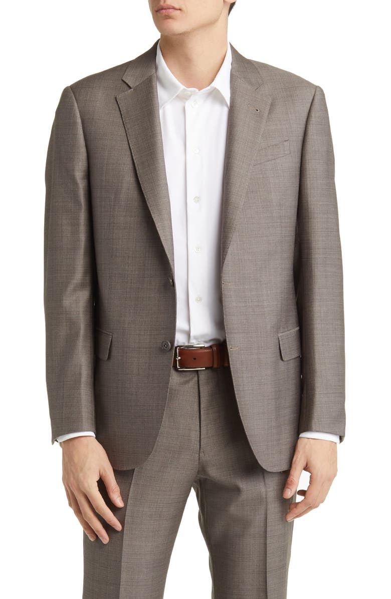 Emporio Armani Solid Super 130s Wool Suit, Alternate, color,