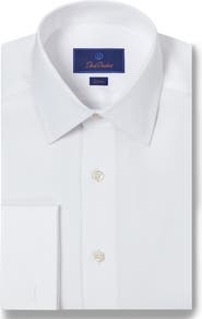 David Donahue Slim Fit French Cuff Cotton Broadcloth Dress Shirt
