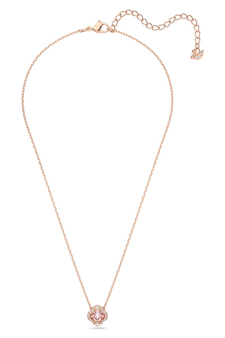Una Crystal Pendant Necklace, Alternate, color, PINK