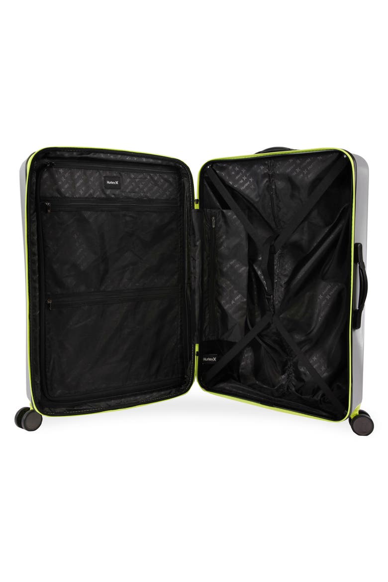 Suki 29" Hardshell Spinner Suitcase, Alternate, color, LIGHT GREY / NEON