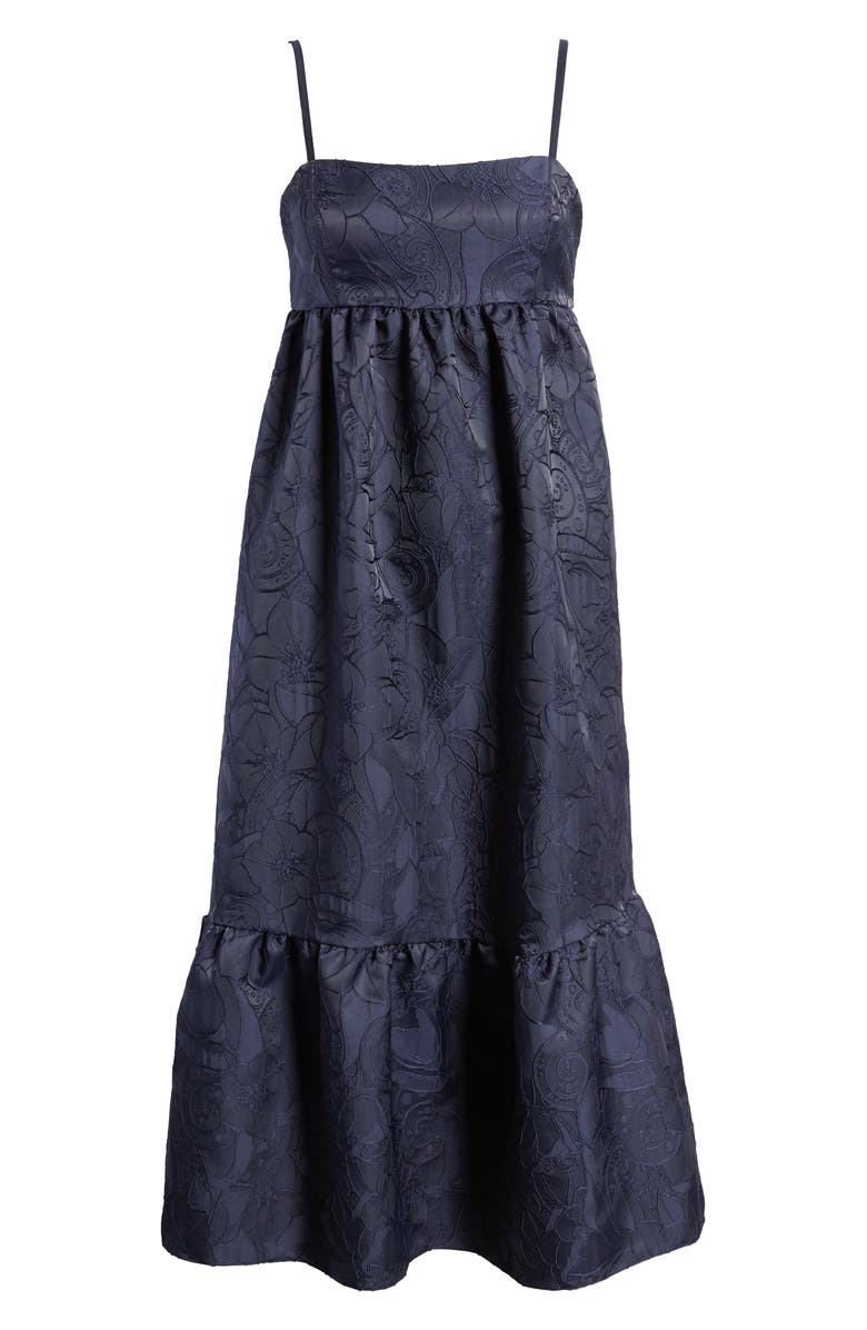 Topshop Floral Jacquard Sundress, Alternate, color, 