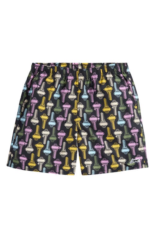 ICECREAM ICECREAM KEYS PRINT NYLON SHORTS 