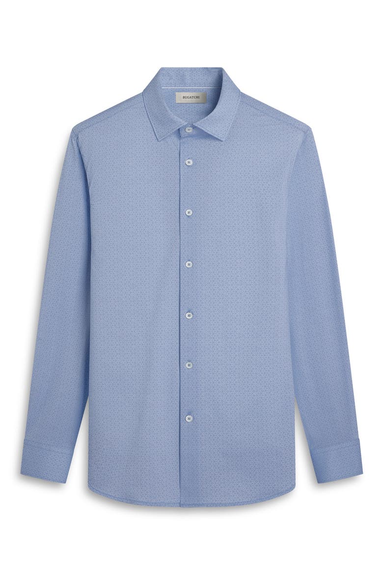 Jules OoohCotton® Honeycomb Print Button-Down Shirt, Alternate, color, SKY
