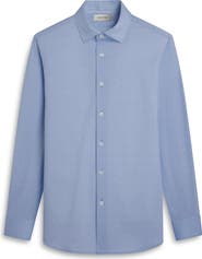 Bugatchi Jules OoohCotton® Honeycomb Print Button-Down Shirt