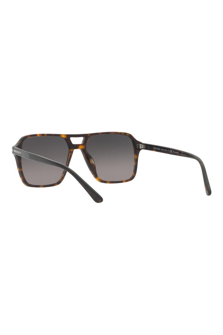 55mm Gradient Polarized Pilot Sunglasses, Alternate, color, HAVANA