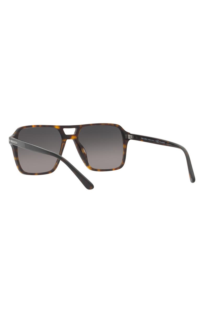 Prada 55mm Gradient Polarized Pilot Sunglasses, Alternate, color,