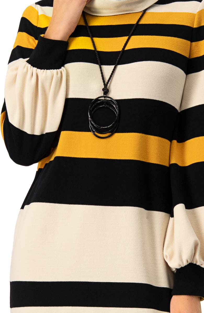 IVONNE Long Sleeve Color Block Shift Dress, Alternate, color, Striped