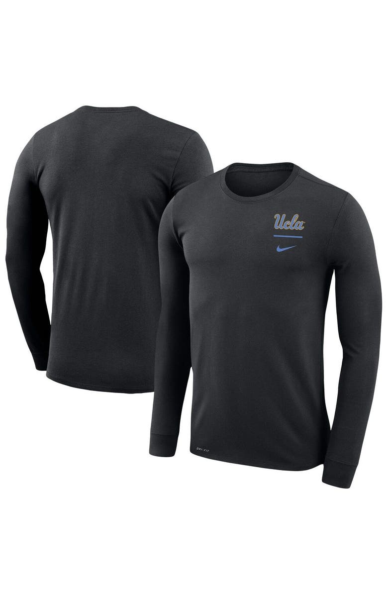 Nike Men's Nike Black UCLA Bruins Logo Stack Legend Performance Long Sleeve T-Shirt, Alternate, color,