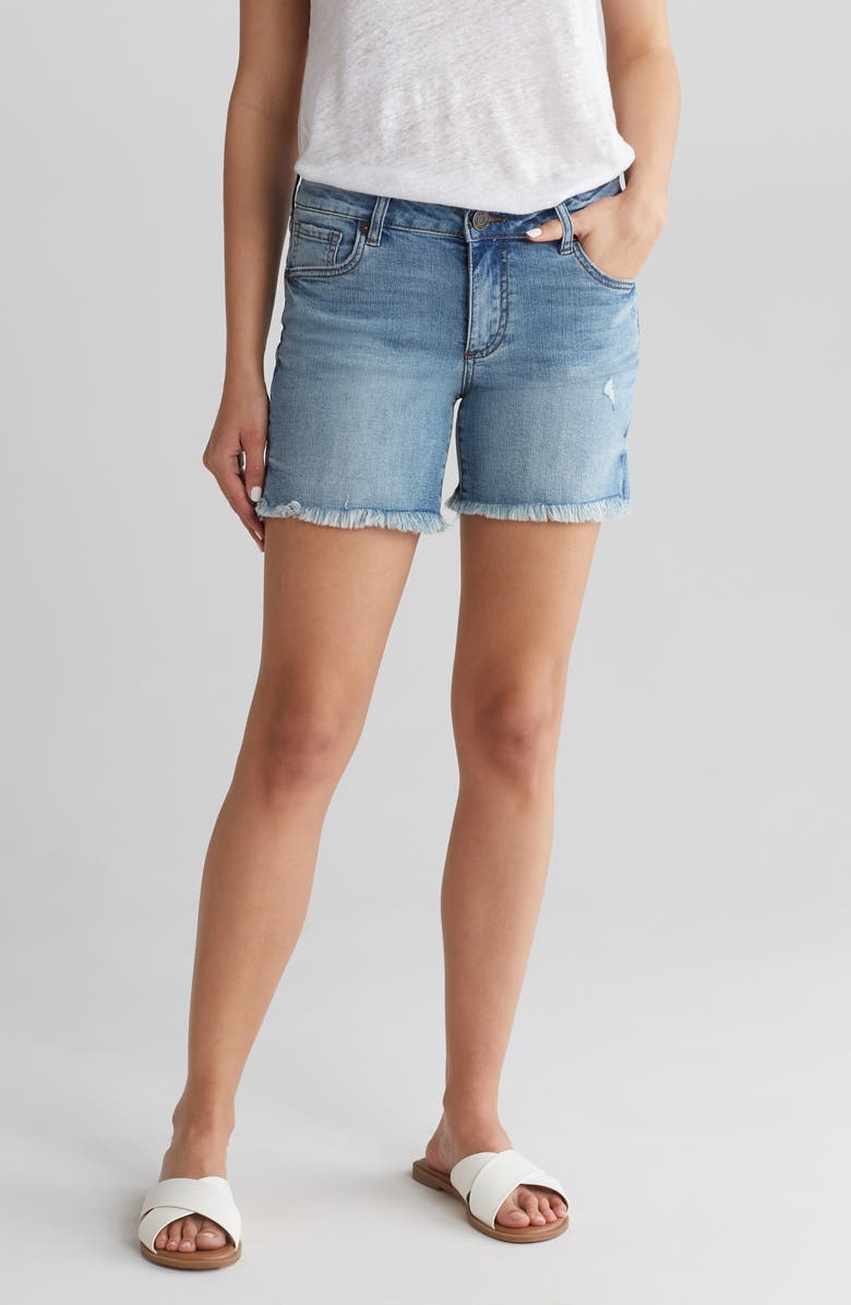 KUT from the Kloth Kitty Cutoff Denim Shorts, Main, color, Lisianthus