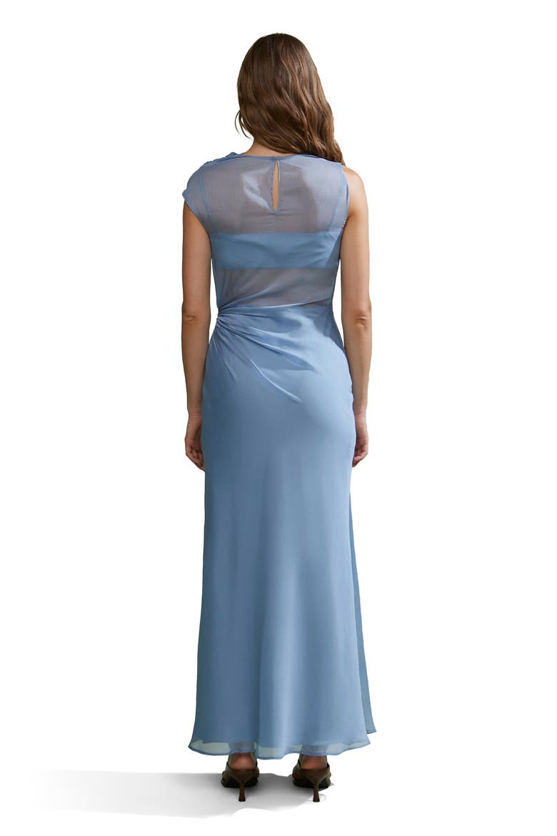 Amille Sheer Gown, Alternate, color, Tropical Dusk