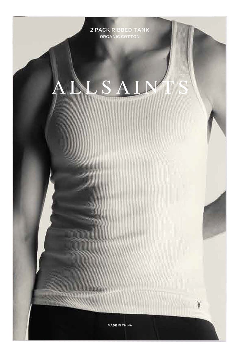 2-Pack Organic Cotton Rib Tanks, Alternate, color, WHITE