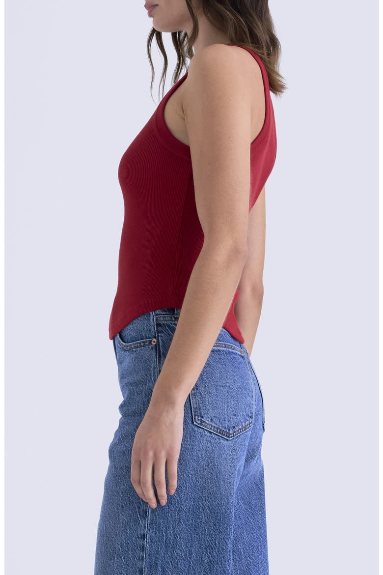 Nissi Rib Tank, Alternate, color, RACER RED