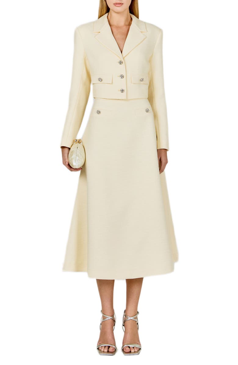 Endless Rose Crop Tweed Jacket, Alternate, color, Butter