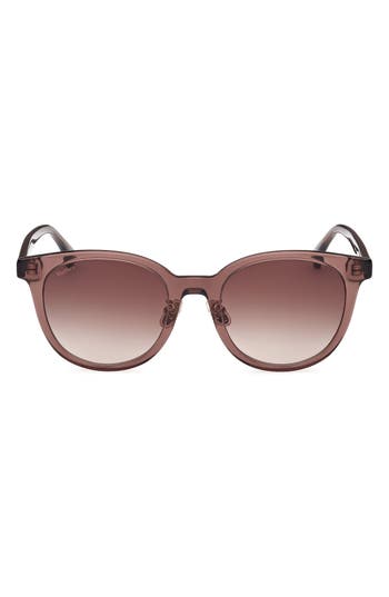 Max Mara 54mm Round Sunglasses In Brown