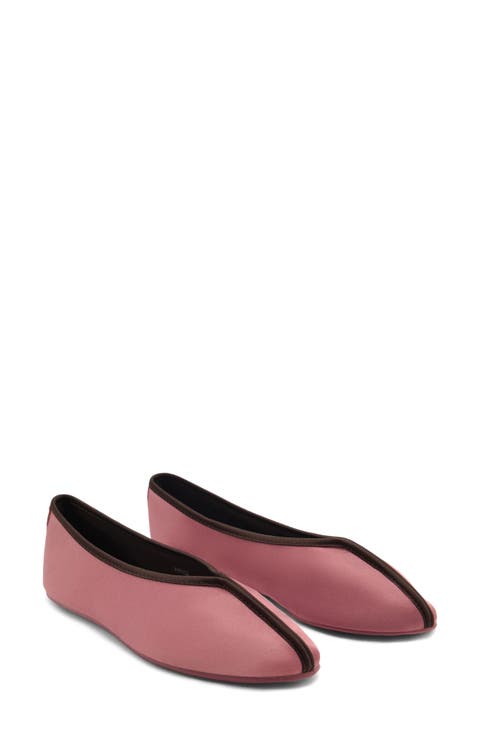 Satin Ballerina Flat (Women)