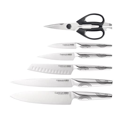 Cuisine::pro Id3 Tora 7pc Knife Block Set In Silver