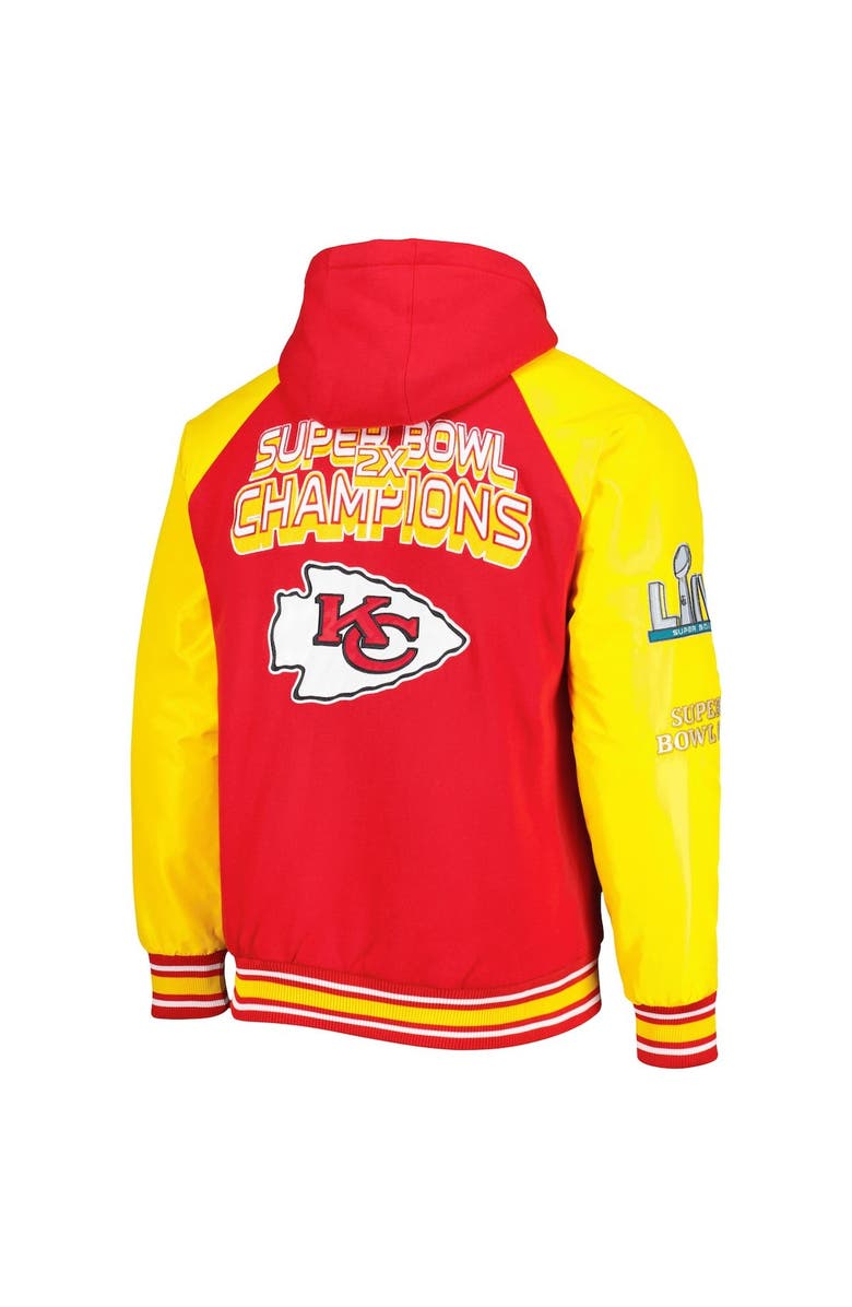 G-III SPORTS BY CARL BANKS Men's G-III Sports by Carl Banks Red Kansas City Chiefs Defender Raglan Full-Zip Hoodie Varsity Jacket, Alternate, color, 