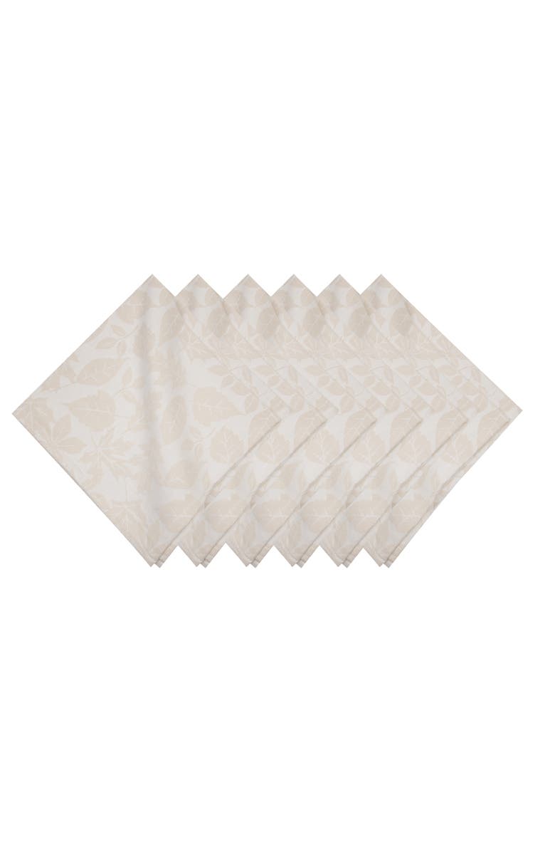 C&F Home Warm Harvest Leaves Napkins Set of 6, Main, color, Beige