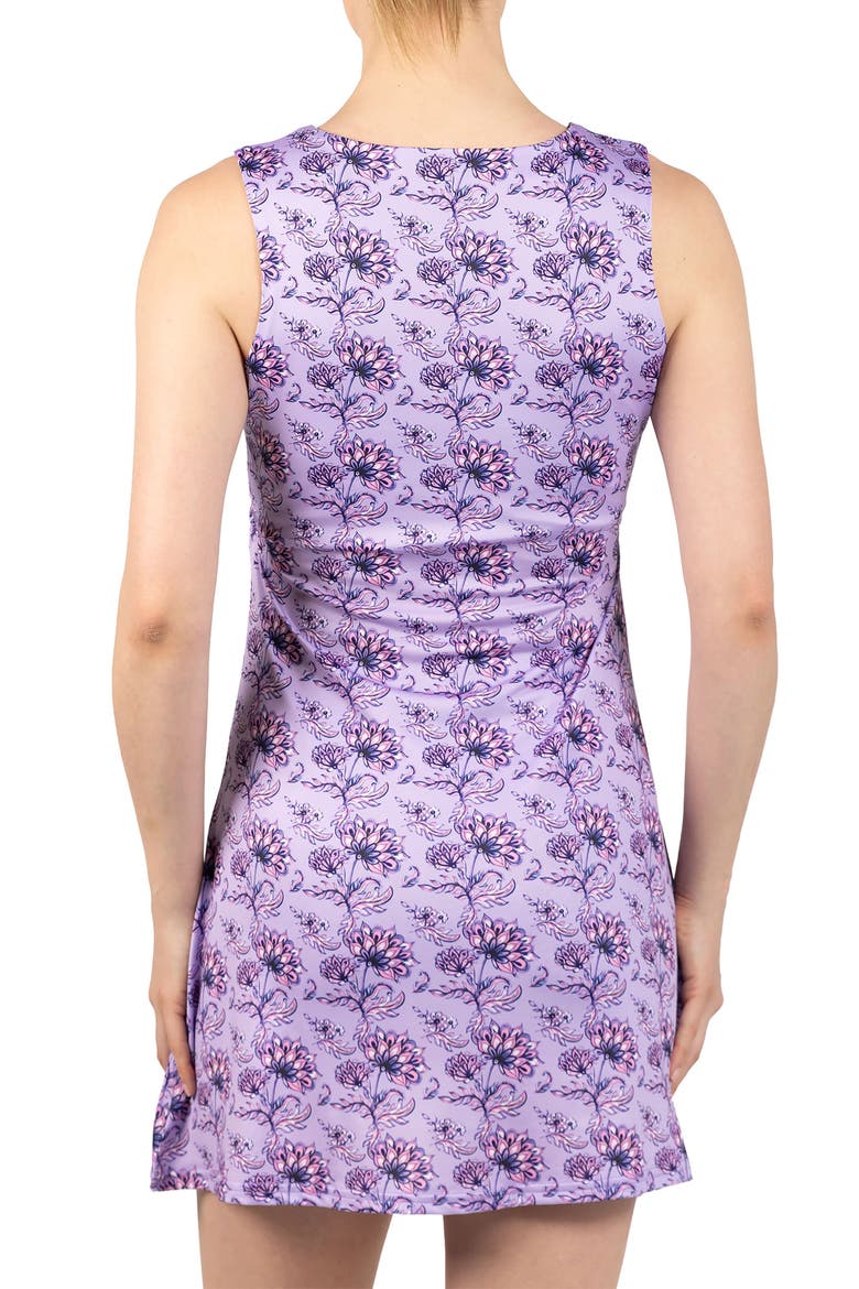 Floral Print Sleeveless Performance Dress, Alternate, color, LAVENDER